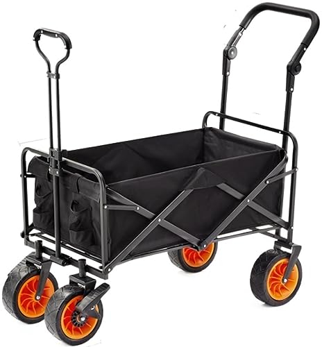 CCYENG Trolley Cart Klappbarer Gartenwagen Trolley Heavy Duty Wagon Einkaufswagen für Outdoor Camping Angeln Pull Truck Campingwagen Gartenwagen