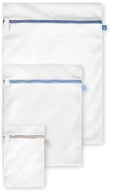 Avilia Set mit 3 Wäschesäcken aus Nylon mit Reißverschluss in verschiedenen Größen 30 x 20 cm – 50 x 40 cm – 70 x 50 cm – ideal zum Organisieren des Waschens von Wäsche und kleiner Kleidung ohne