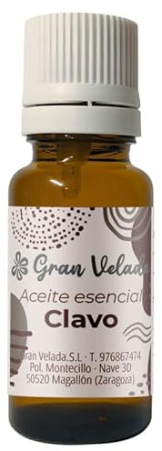 Gran Velada - Aceite Esencial de Clavo 100 ml | Puro y Natural | Estimulante y Antiséptico | Repelente de Mosquitos | Ideal para Acné y Cabello