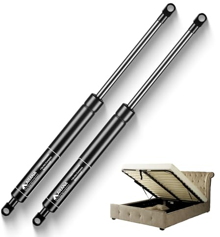 ARANA Universal Gas Struts, 500MM 800N Gas Springs Absorber Shock Replacement for Ottoman Bed Heavy Duty Boat Cover Hatch Lid Tool Toy Wooden Storage Box Window and DIY Scene,(M8 Heads 8mm Eyelet),2X