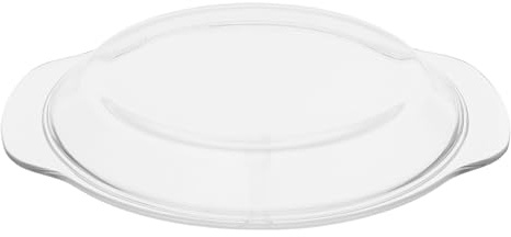 Hemoton Glass Microwave Splatter Cover 10.23X9.05X1.25In Microwave Safe Plate Lid Heat Resistant Glass Dome Food Splash Guard for Kitchen Cooking