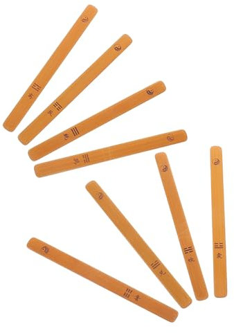 YARNOW 8piezas Palos De Bambú para Adivinación i Ching Palitos De Adivinación Chinos para Fiestas De Inauguración De Casa y Cumpleaños