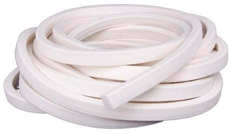 HBALDTEDC Bande d'étanchéité en Mousse de Silicone, Bande carrée en Mousse de Silicone Blanche, Plusieurs Tailles, Bande d'étanchéité de 3 mètres(30x30mm)