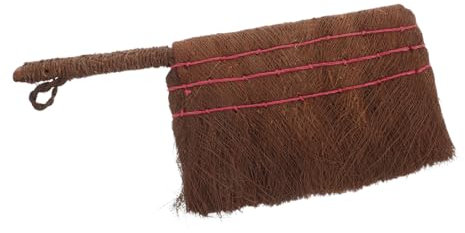 CTIRCHIU Palm Brush for Cleaning Flowerpots and Vegetables Ergonomic Grip Garden Tool Durable Coconut Palm Bristles for Gardening and Kitchen Use