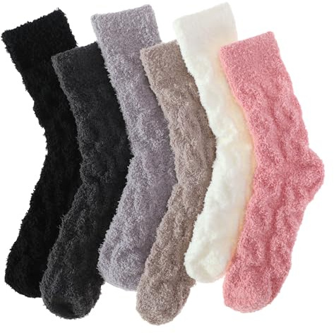 UPCOZY Womens Fluffy Fuzzy Socks,Winter Cozy Soft Warm Socks Gifts for Womens & Mom.