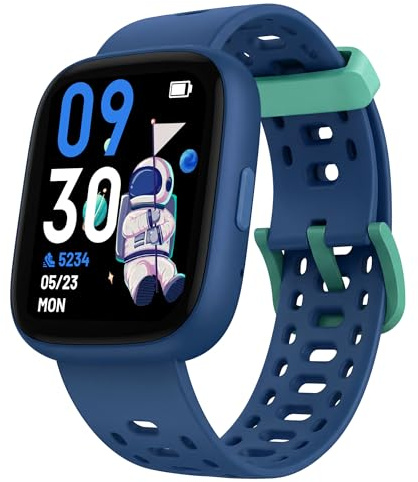 Enfit Smart Watch for Kids, 1.83 Fitness Tracker for Boys Girls with Heart Rate Sleep Monitor, 80 Sports Modes Activity Tracker, Pedometer, IP68 Waterproof Digital Watch Gift for Teens Aged 6-12