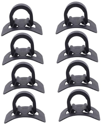 Kisangel 8 Set Clip Cavi Cambio Bici Corsa con Adesivo Morsetti Fissaggio Cavo Deragliatore Alluminio Nero Guida Tubo Passacavi Telaio Accessori Uomo per Bici da Strada