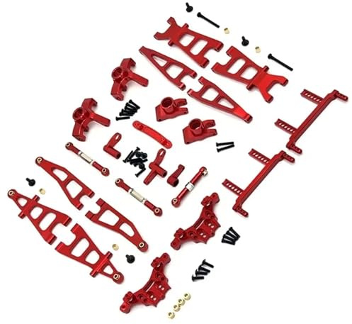 Rc-Upgrade-ZubehöR Für Kyamrc G161 G162 G169 1/16 RC Fernbedienung Auto Teile Metall Upgrade Für Schaukel Arm Lenkung Cup Kit(Red)