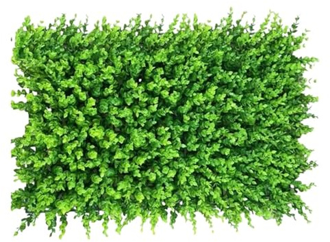 ZythrXLate Paneles murales de césped sintético Estera de Planta Artificial Cuadrada 40 x 60 cm, seto Pared, Valla césped, Panel follaje, decoración hogar y jardín(Color 1)