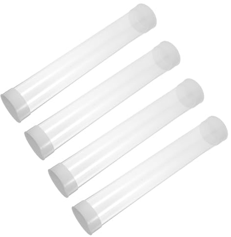 ADOCARN 4pcs Golf Ball Storage Tube Golf Ball Collection Case Plastic Stackable Cylinder Countertop Display Tournament Preparations