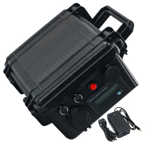 WSDAV Batería de Litio Recargable de 12 V con Cargador | Batería de litio de 12 V, 20 Ah, 30 Ah, 60 Ah, 80 Ah y 100 Ah, con pantalla LED, doble puerto USB e interruptor de encendido.