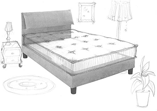 Bett Rainbow mit Kopfteil mit Kissen aus Memory