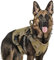 rabbitgoo No Pull Hundegeschirr Mittlere Grosse Hunde, Taktische Brustgeschirr mit MOLLE Griff Metallschnallen, Atmungsaktiv Militär Sicherheitsgeschirr, Verstellbares Gepolstert Hundeweste, L Braun