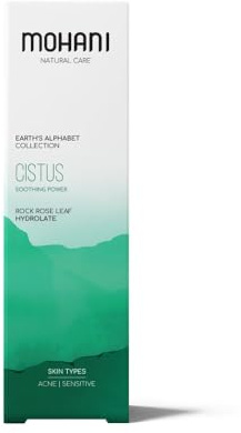 Mohani Spray Eau de Ciste | Eau de Base Cosmétique sans Alcool | Hydrolat de Ciste Raffine les Pores et Combat l'Acné | Naturelle Eau Tonique Visage Rafraîchissante (100 ml)