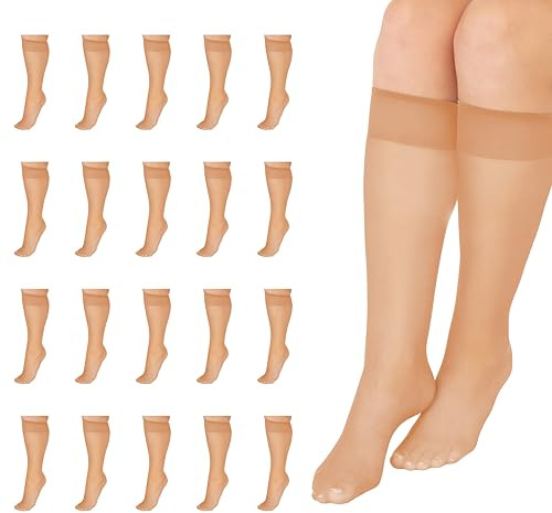 L'eggs Everyday Women's Knee-Highs, Sheer Toe Plus, 100% Nylon, Nude, One Size (Pack of 16)
