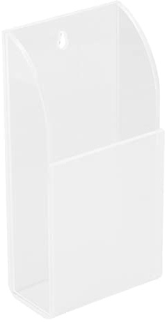 Garosa Clear Acrylic Remote Control Holder Simple Wall Mount Media Organizer Transparent Cosmetics Stand Durable TV Air Conditioner Remote Control Storage Box with Screws(1 grid)