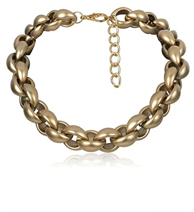 Beydodo Halskette Vergoldet, Layered Kette Damen Dick ohne Anhänger Halskette Gold Charms
