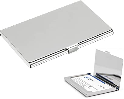CiciIng Visitenkartenetui, Edelstahl Visitenkarten Etuis, Superleichter Visitenkartenhalter, Kartenetui für Damen und Herren