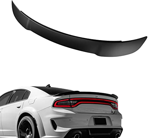 SCITOO Rear Spoiler Wing, Hard ABS Rear Trunk Spoiler Rear Wing Fits for 2011-2020 for Dodge Charger Sedan (Matte Black)