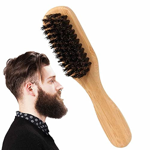 Stalf Brosse à cheveux professionnelle en sanglier - Forme classique - Brosse à barbe pour homme - Brosse à moustache Pubescens - Pour démêler les barbe - Élasticité riche