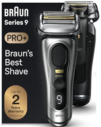 Braun Series 9 PRO+ Electric Razor for Men, 5 Pro Shave Elements & Precision Long Hair Trimmer, 6in1 SmartCare Center, Wet & Dry Electric Shaver for Smooth Skin with 60min Battery Runtime, 9517s