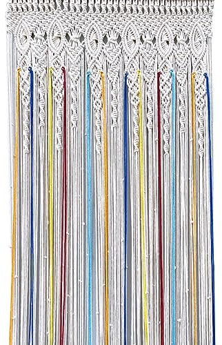 Generisch Handgemachte Boho Makramee Tür Vorhänge, Bauernhaus Stil Wandbehang Wandteppich Home Decor Vorhänge für Hochzeit Partei Haus Garten(100x200cm(39x79inch), A)