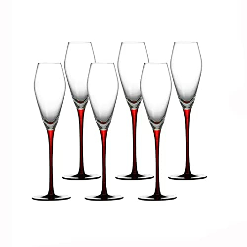 GLigeT Champagnerkelche Champagnergläser aus Kristallglas, 6er-Set, Weinglas, Sektglas, 230 ml, Champagnerglas for Zuhause, Alltag, Hochzeit, Champagner Trinken Schaumweingläser (Color : A)