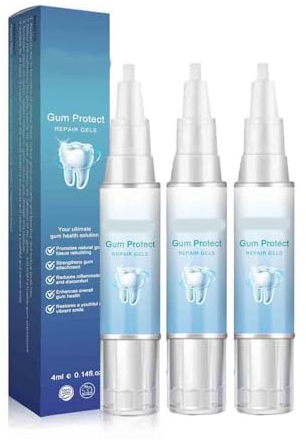 Zahnfleisch Therapie Gel - Gum Protect Repair, Shield Therapy, Gegen Entzündung, Zahnaufhellung Bleaching Stift (3 Stück)