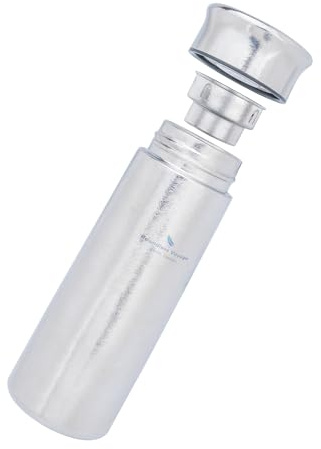 iBasingo Botellas aisladas de titanio de 280 ml, termo al vacío con filtro, pequeña botella de agua deportiva, portátil, para coche, viaje, café, té, mantiene el calor o el frío, Ti3020D