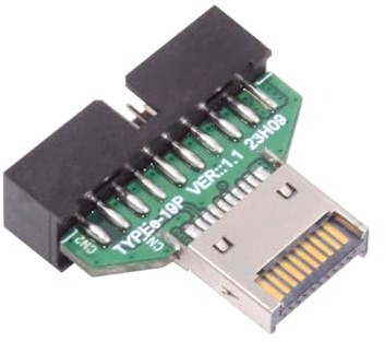 NFHK Type-E IDC Socket USB 3.1 Front Panel Header to USB 3.0 20Pin Header Extension Adapter for Desktop Motherboard