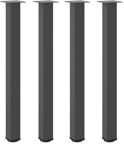 vidaXL Bartischbeine 4 STK. Anthrazit 100-102 cm Stahl