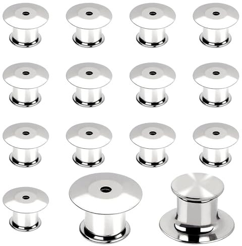 Verschlussstifte Metall Pin Keepers Rücken Lock Verschluss Brosche emaille verkleinern anstecker pins rückseite pin verschluss verschlussstifte sicherheitsverschluss für DIY, Silber-30 Stück