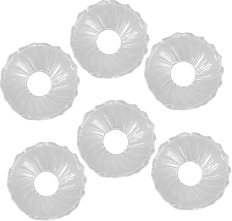 Healifty 6pcs Candle Drip Protectors Glass Fluted Drip Catcher Plate Catcher for Candles Decorative Wax Holder for Candlesticks