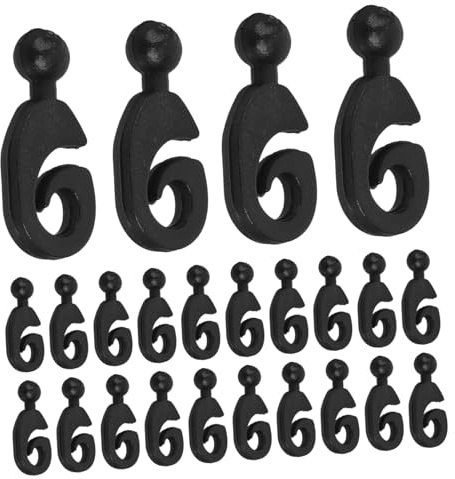 Milisten Lot de 30 Crochets Plastiques pour Rideaux De Tonnelle Clips Invisibles Noirs pour Stores Et Moustiquaires De Gazebo, Accessoires Extérieurs Résistants pour Camping Et Terrasse