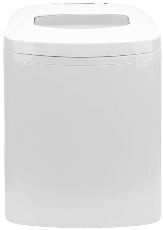 Fdit Machine à Glaçons Ronde, Machine à Glaçons Compacte Portable pour un Usage Domestique Commercial, Comptoir Entièrement Automatique pour les Magasins de thé au Lait, les Bars et les Pubs (Prise