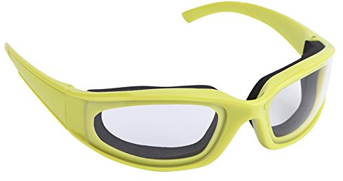 Riuulity Zwiebelschneidebrille, Augenschutz, Küchenhelfer, Spritzwassergeschützt, kein Reißen Mehr, Angenehm zu Tragen, Kompakte Größe mit Schutzbrille, für Einfache Aufbewahrung
