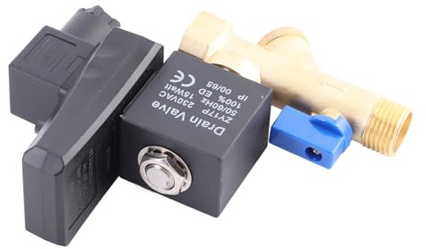 YWBL-WH Válvula de Drenaje Automática AC110V G1/2 DN15 para Compresor de Aire, Temporizador de Acción Directa de Latón Integrado Válvula de Drenaje Temporizada Electrónica Automática con AC230V