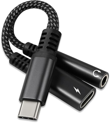 JiangZShangM Adaptateur USB C Jack 3.5mm avec Charge Rapide PD 60W, Adaptateur USB C vers Jack et USB C to Headphone Adapter Audio DAC, Compatible Utilisateurs Smartphone TypeC, Usage Quotidien