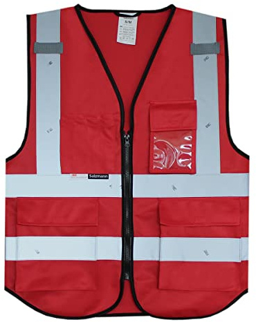 Salzmann Warnweste | XS-6XL | Hergestellt mit 3M Reflektierendem Material | Entspricht EN20471 oder EN17353