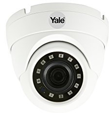 Yale SV-ADFX-W CCTV HD1080 Smart Home Wired Outdoor Dome Camera, 30m Nightvision, Full HD1080p, White