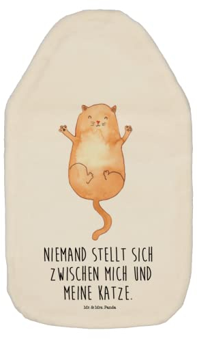 Mr. & Mrs. Panda Wärmflasche Katze Umarmen - Geschenk, Katzensouvenirs, Mieze, Kater, Katzenhalter, Wärmflaschenbezug, Bettflasche, Katzenliebhaber,