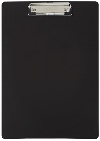 MAUL Klemmbrett A4 | Klemmbrettmappe aus PP im A4 Format für Dokumente | strapazierfähige Konferenzmappe | einschiebbare Aufhängöse | Mappe mit Bügelklemme für loses Papier | Schwarz
