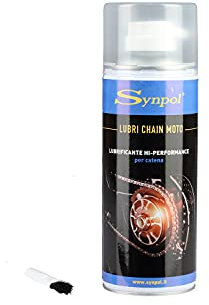 Synpol 8058340191683 Lubri Chain Lubrificante per Catena Moto Hi-Performance 400 ml. Spray