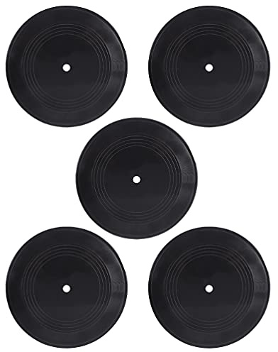Healifty Decoración de pared en blanco discos de vinilo para decoración de habitación, decoración de pared, 5 unidades
