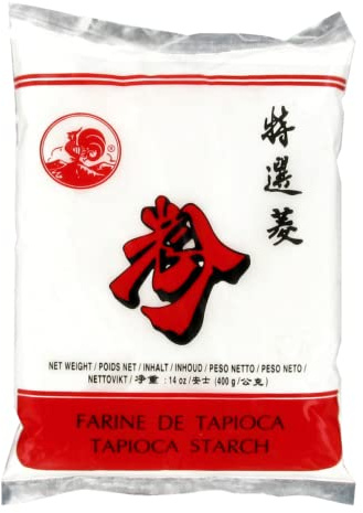 COQ Brand Harin/escola de Tapioca (sin gluten) 400 g – Almidón de tapioca – Marca COQ – Envío a Francia por Bo Time (paquete de 3 bolsas)
