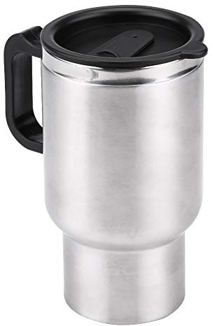 Elektrischer Wasserkocher für Auto, 12 V, 60 W, 450 ml, Reise-Wasserkocher aus Edelstahl, mit Zigarettenanzünder, Reise-Wasserkocher für heißes Wasser, Kaffee, Tee