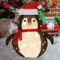 Umikk Decoración de Navidad LED de pingüino, 60 x 40 cm, luz decorativa, Papá Noel, muñeco de nieve, pingüino, figura con 40 luces LED, para interior y exterior