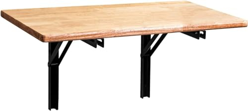 Wallmaster Wall Mounted Folding Workbench Heavy Duty Fold Down Table Utility Bench Solutions Laundry Shelf Wall Desk with Metal Shelf Bracket (32 x 18)