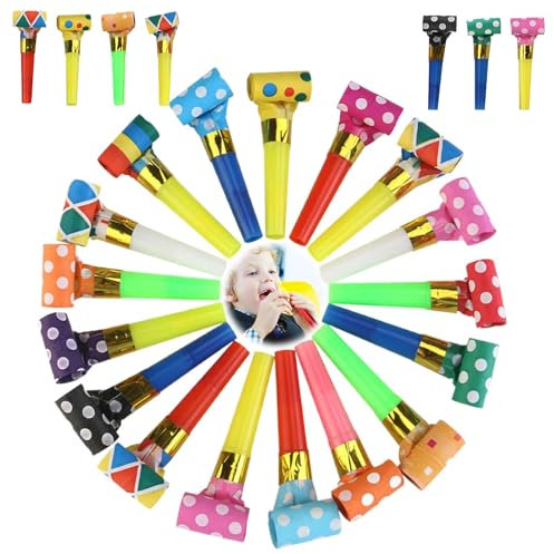 30 Pezzi Trombette Festa Compleanno,Trombette Compleanno Bambino,Partito Trombette Fischietto Carnevale Trombette,Per Feste,Gneratore di Rumore per Matrimoni,Compleanni,Feste per Bambini,Vacanza
