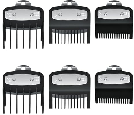 6 Piezas Peines Guía, Guías de Corte de Repuesto, Cortapelos Accesorios para un Corte Preciso, Ideal para Uso Doméstico y Profesional